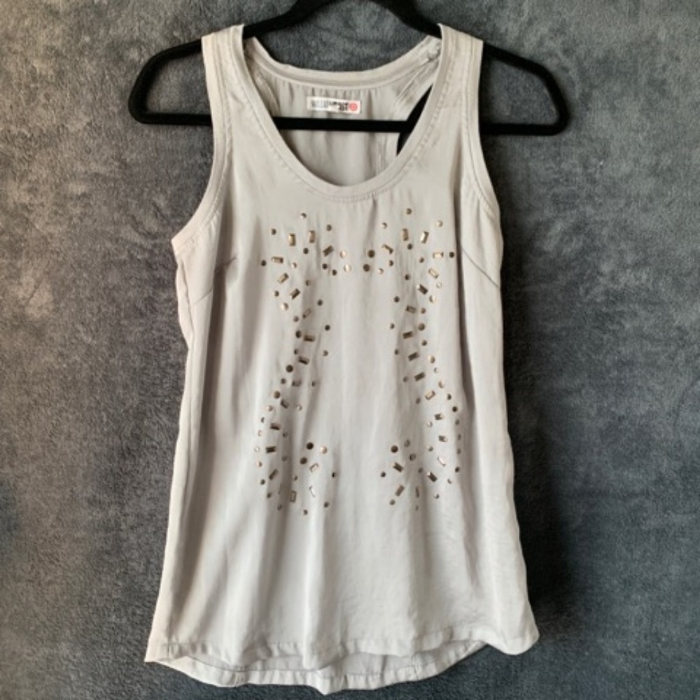 Studded Cream Tank Top